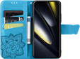 Чохол-книжка для Xiaomi Poco F6, Butterfly, м'яти