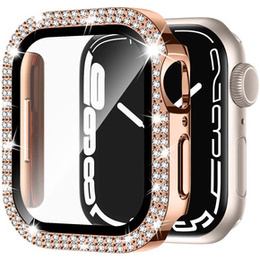 2в1 чехол и защитное стекло для часов Apple Watch 4/5/6/SE 44mm, Pink