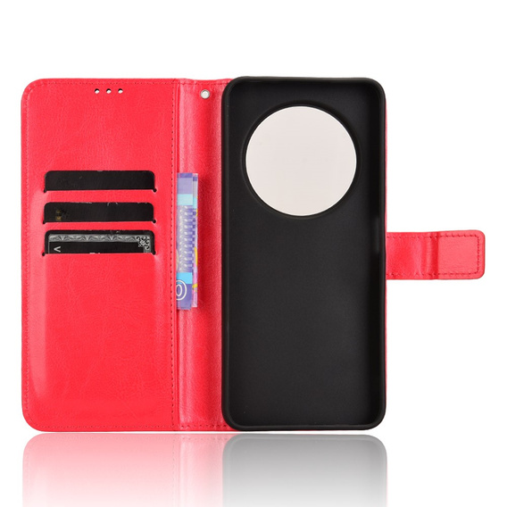 Откидной чехол для Xiaomi Redmi 14C / Xiaomi Poco C75, Crazy Horse Wallet, красный