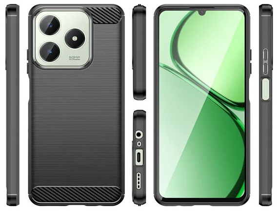 Чoхол до Realme C61, Carbon, чорний