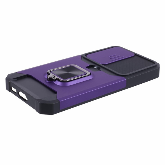 Броньований чохол для Samsung Galaxy S23 FE, Camera Slide Card Slot, чорний + скло 9H