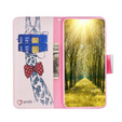 Откидной чехол для Samsung Galaxy S23 FE, Wallet, Giraffe розовый