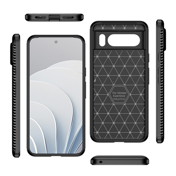 Чехол до Google Pixel 8 Pro, Carbon Gel, чёрный
