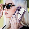 Откидной чехол для Samsung Galaxy S25 Edge, RFID Wallet MagSafe CamShield, фиолетовый