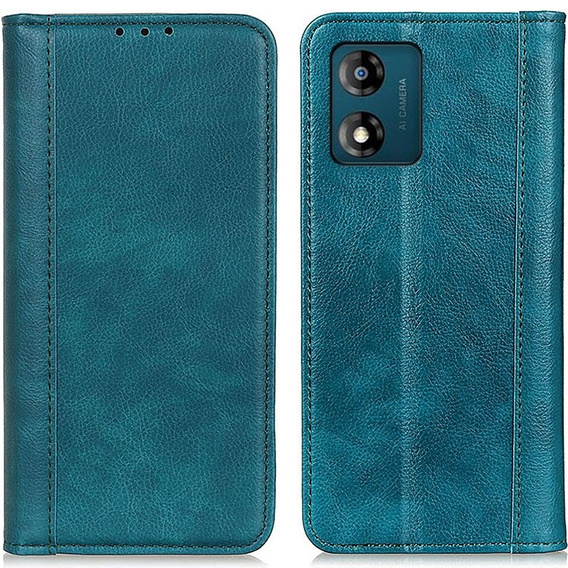 Чохол-фліп для Motorola Moto E13, Split Leather, зелений