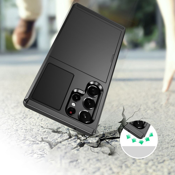 Чехол до Samsung Galaxy S23 Ultra, Sliding Card Holder, чёрный