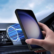 Чехол до Samsung Galaxy S23, Leather Hybrid MagSafe, чёрный