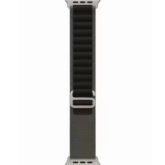Нейлоновый ремешок до Apple Watch 1/2/3/4/5/6/7/8/SE/ULTRA 42/44/45/49 MM, Black / Green