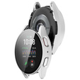 Чехол со встроенным стеклом для Samsung Galaxy Watch6 44 мм, серебряный