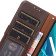Чохол-книжка для Xiaomi Redmi 12C, KHAZNEH RFID, коричневий / синій