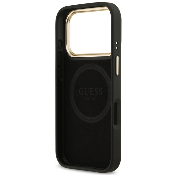 Чехол GUESS 4G Logo Plate MagSafe для iPhone 17 Pro
