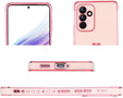 Чехол для Samsung Galaxy A35 5G, Electro heart, розовый rose gold + полное клеевое керамическое стекло