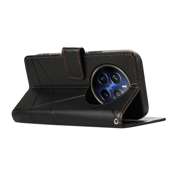 Чехол с откидной крышкой для Realme 12 Pro 5G / 12 Pro+ 5G, Leather Line Wallet, чёрный