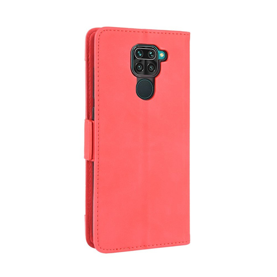 Откидной чехол для Xiaomi Redmi Note 9, Card Slot, красный