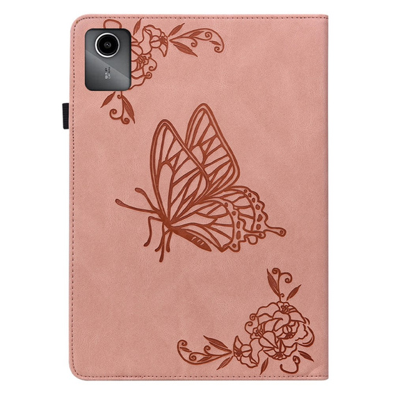 Чохол для Lenovo Tab M11, Butterfly, рожевий