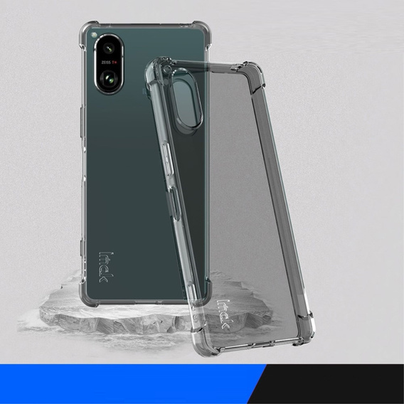 Чехол IMAK до Sony Xperia 5 V, Dropproof, прозрачный / черный
