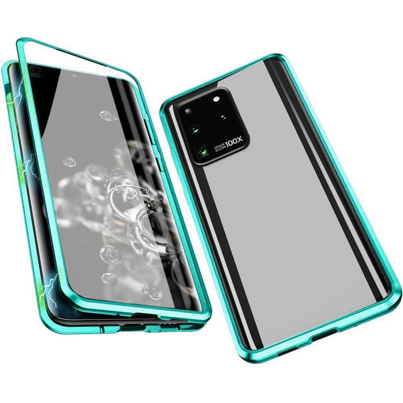 Чохол для Samsung Galaxy S20 Ultra, Magnetic Dual Glass, зелений