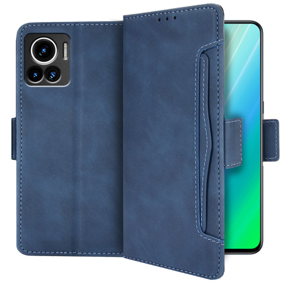 Откидной чехол для Motorola Edge 30 Ultra 5G, Card Slot, синий