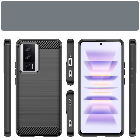 Чoхол до Poco F5 Pro 5G, Carbon, чорний