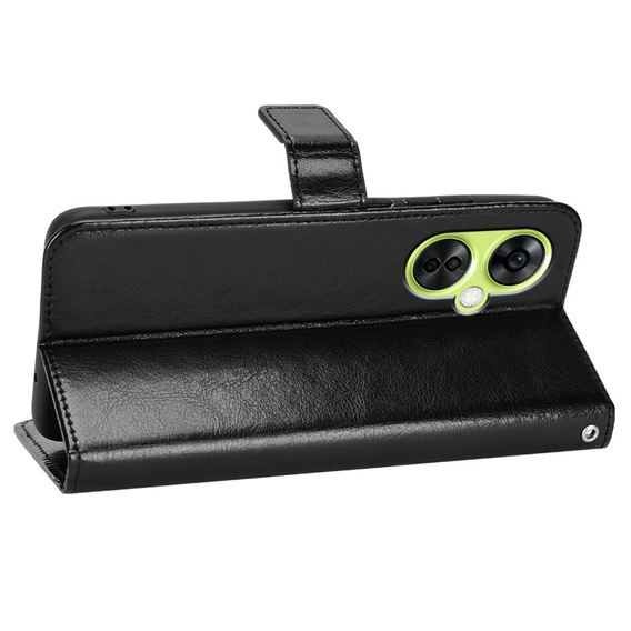 Футляр з клапаном для OnePlus Nord CE 3 Lite 5G, Crazy Horse Wallet, чорний