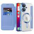 Откидной чехол для iPhone 16, RFID Wallet MagSafe CamShield, синий