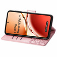 Чохол-книжка для Oppo Reno 12FS / 12F, Butterfly, рожевий rose gold