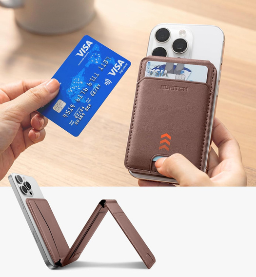 Магнитный кошелек с подставкой и функцией NFC SURITCH для iPhone 16 Pro