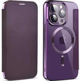 Откидной чехол для iPhone 14 Pro, RFID Wallet MagSafe CamShield, фиолетовый