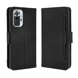 Откидной чехол для Xiaomi Redmi Note 10 Pro, Card Slot, чёрный