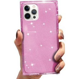 Чехол Square Glitter до iPhone 12 Pro Max, Rose Gold