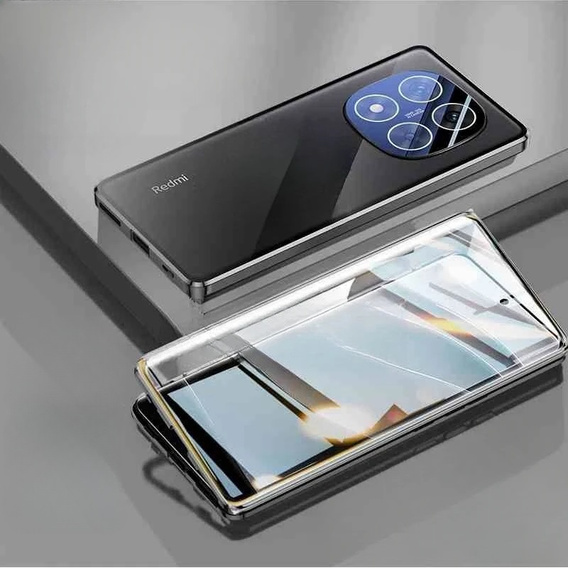 Чохол для Xiaomi Redmi Note 14 Pro+, Magnetic Dual Glass, чорний
