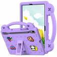 Детский чехол для Samsung Galaxy Tab S10 Lite / S10 FE / S9 FE, Cute Patterns, с подставкой, фиолетовый
