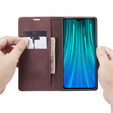 Чехол CASEME для Xiaomi Redmi Note 8 Pro, Leather Wallet Case, красный