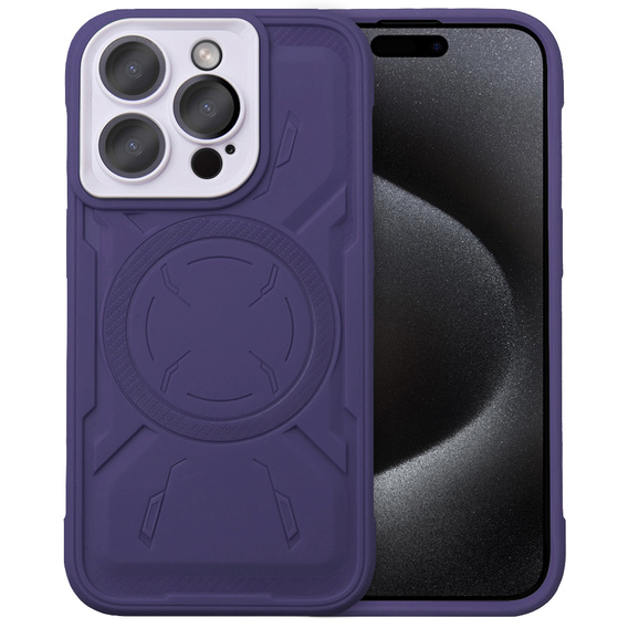 Чохол для iPhone 15 Pro, ERBORD Armor Mag, фіолетовий
