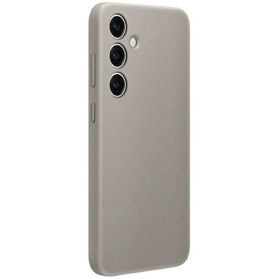 Подлинный чехол Samsung для Galaxy S24+, Vegan Leather Case, серый