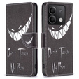 Откидной чехол для Xiaomi Redmi Note 13 5G, Wallet, Don't Touch My Phone чёрный