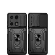 Броньований чохол для Xiaomi Redmi Note 13 Pro 4G / Xiaomi Redmi Note 14S / Xiaomi Poco M6 Pro 4G, Camera Slide Card Slot, чорний