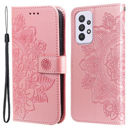 Откидной чехол для Samsung Galaxy A33 5G, Mandala Flower, розовый rose gold