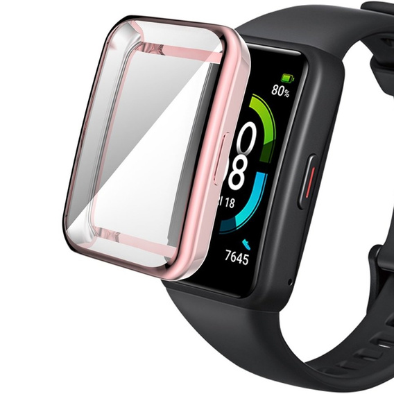 Чехол 2в1 с защитой экрана для часов Huawei Band 6/7, Pink