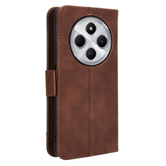 Футляр з клапаном для Xiaomi Redmi 14C / Xiaomi Poco C75, Card Slot, коричневий