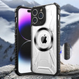 Противоударный чехол MagSafe для iPhone 15 Pro Max, черный / прозрачный