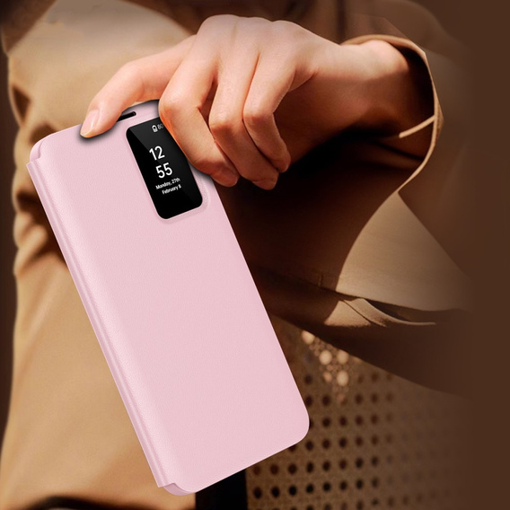 Флип-кейс для Samsung Galaxy S25 Ultra, Smart View Wallet, розовый