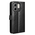 Откидной чехол для Infinix Hot 50i 4G, Crazy Horse Wallet, чёрный