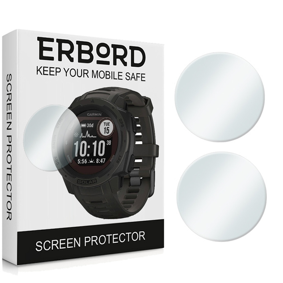 Защитное стекло 2х Erbord для дисплея смарт часов Garmin Instinct