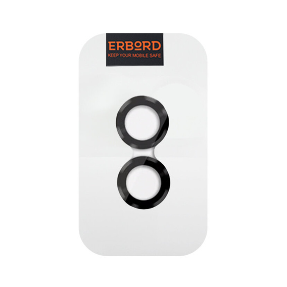 2x загартоване скло ERBORD OPTIK Pro для камери iPhone 16 / 16 Plus, чорний