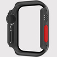 2в1 чехол и защитное стекло для часов Apple Watch 7/8 45MM, Black/Red