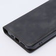 Чехол для iPhone 15 Pro, ERBORD Vintage, бумажник с клапаном, чёрный