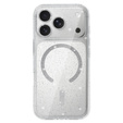 Чехол для iPhone 16 Pro Max, ERBORD Glitter MagSafe, прозрачный + стекло для экрана