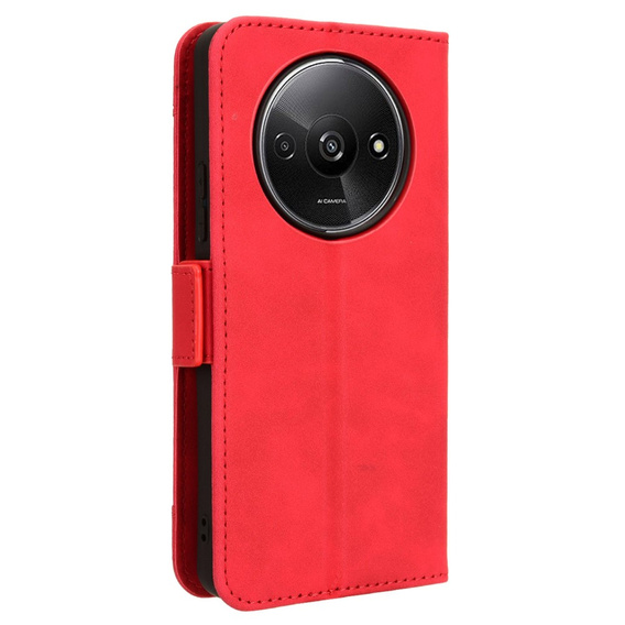 Откидной чехол для Xiaomi Redmi A3, Card Slot, красный