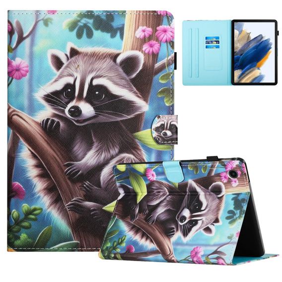 Чехол для Lenovo Tab M10 10.1 Gen 3, с откидной крышкой, raccoon